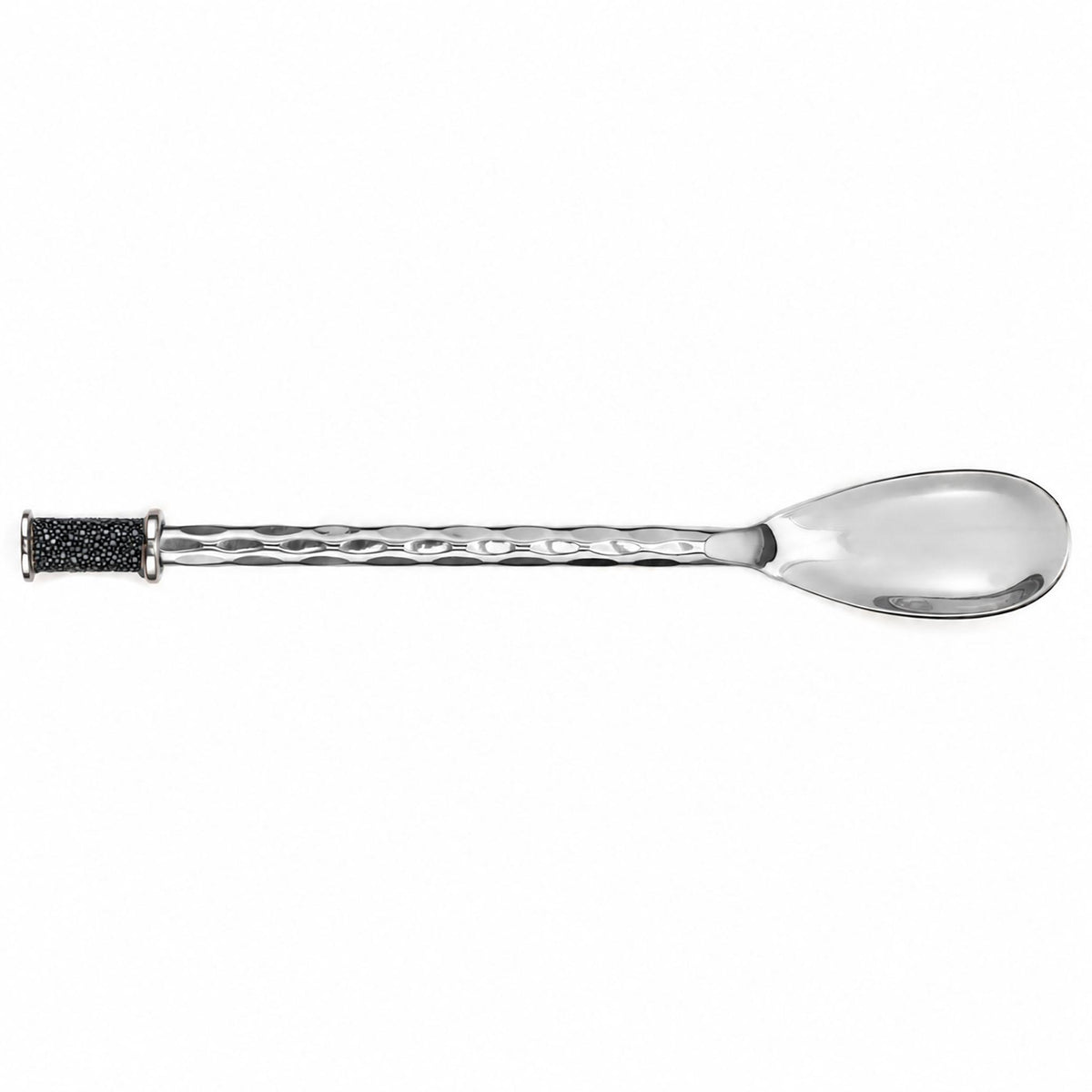 Hand Forged SS Spoon Shagreen Inlay