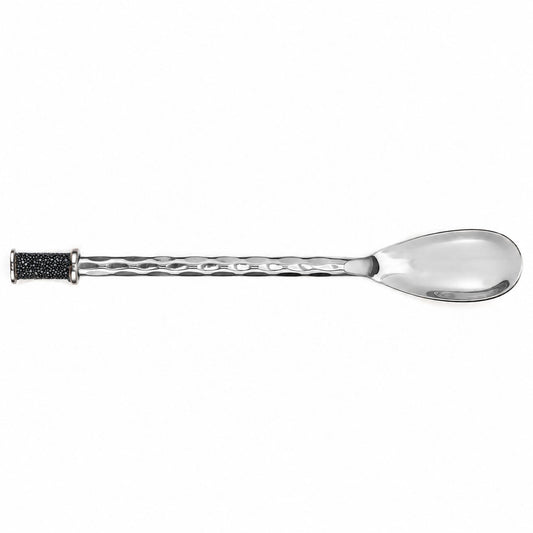 Hand Forged SS Spoon Shagreen Inlay