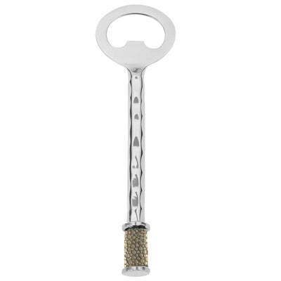 Forged SS Bottle Opener Shagreen Inlay