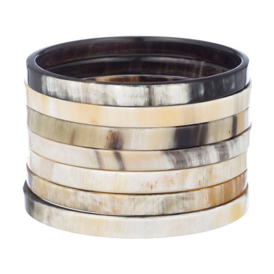 CTB103 Natural Horn Bangle Set of 7