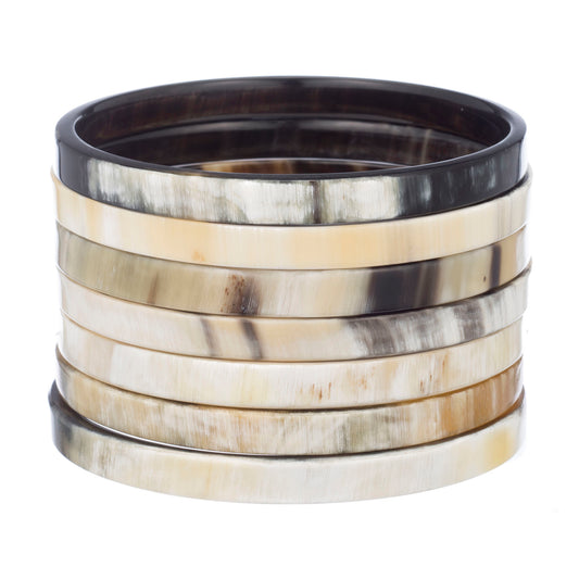 CTB103 Natural Horn Bangle Set of 7