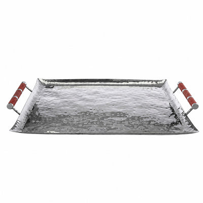 28 x 22 Forged SS Ottoman Tray Shagreen