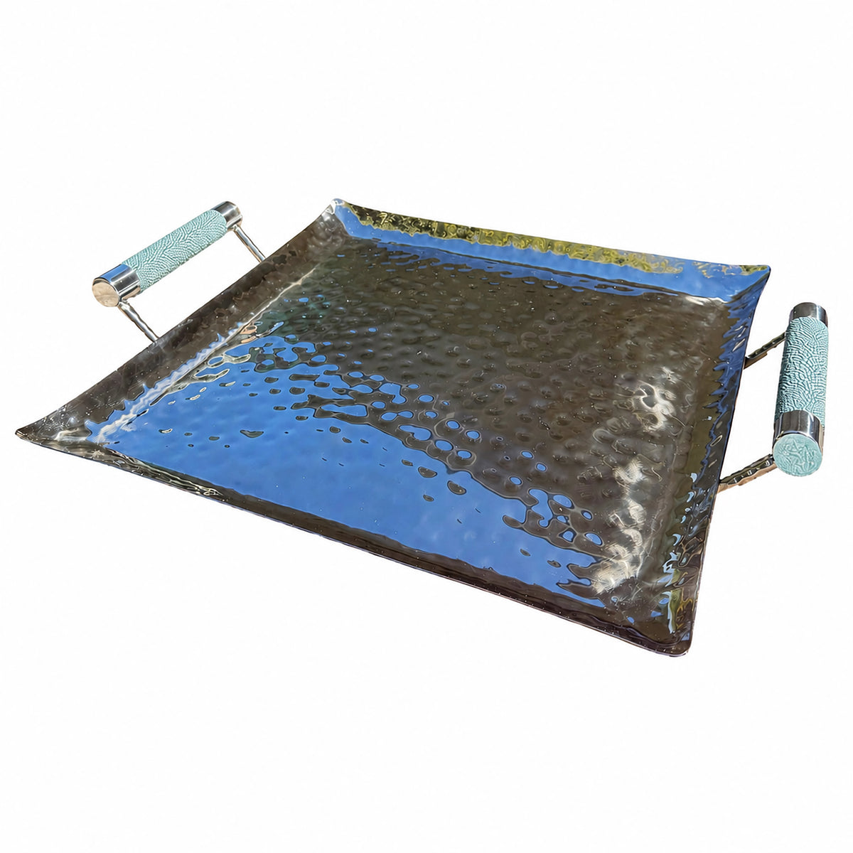 16 x 16 Forged SS Sq Tray Shagreen