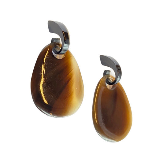 CTE108 Honey Horn Drop Earring On Post