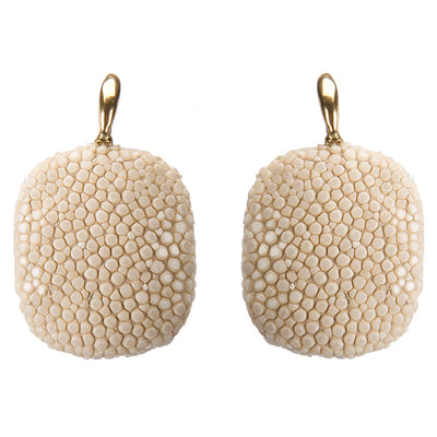 Shagreen Drop on Gold Wire