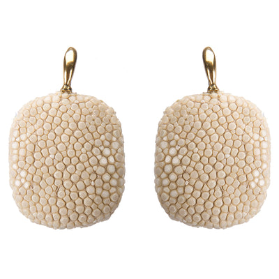 Shagreen Drop on Gold Wire