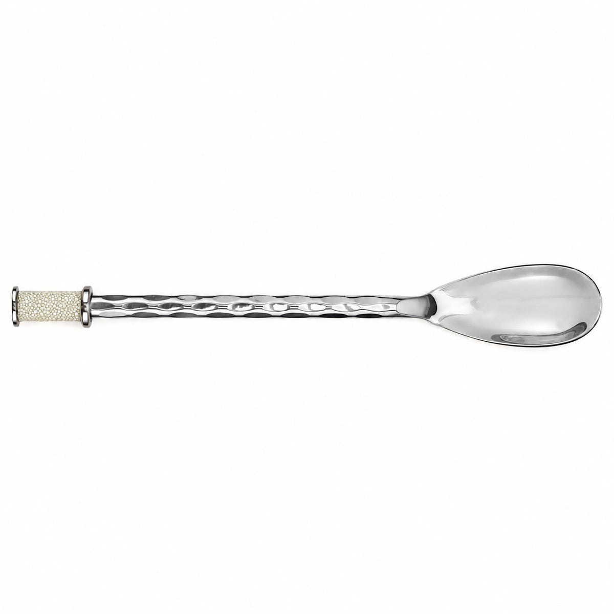 Hand Forged SS Spoon Shagreen Inlay