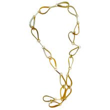 Open Tear Drop Horn Link Necklace