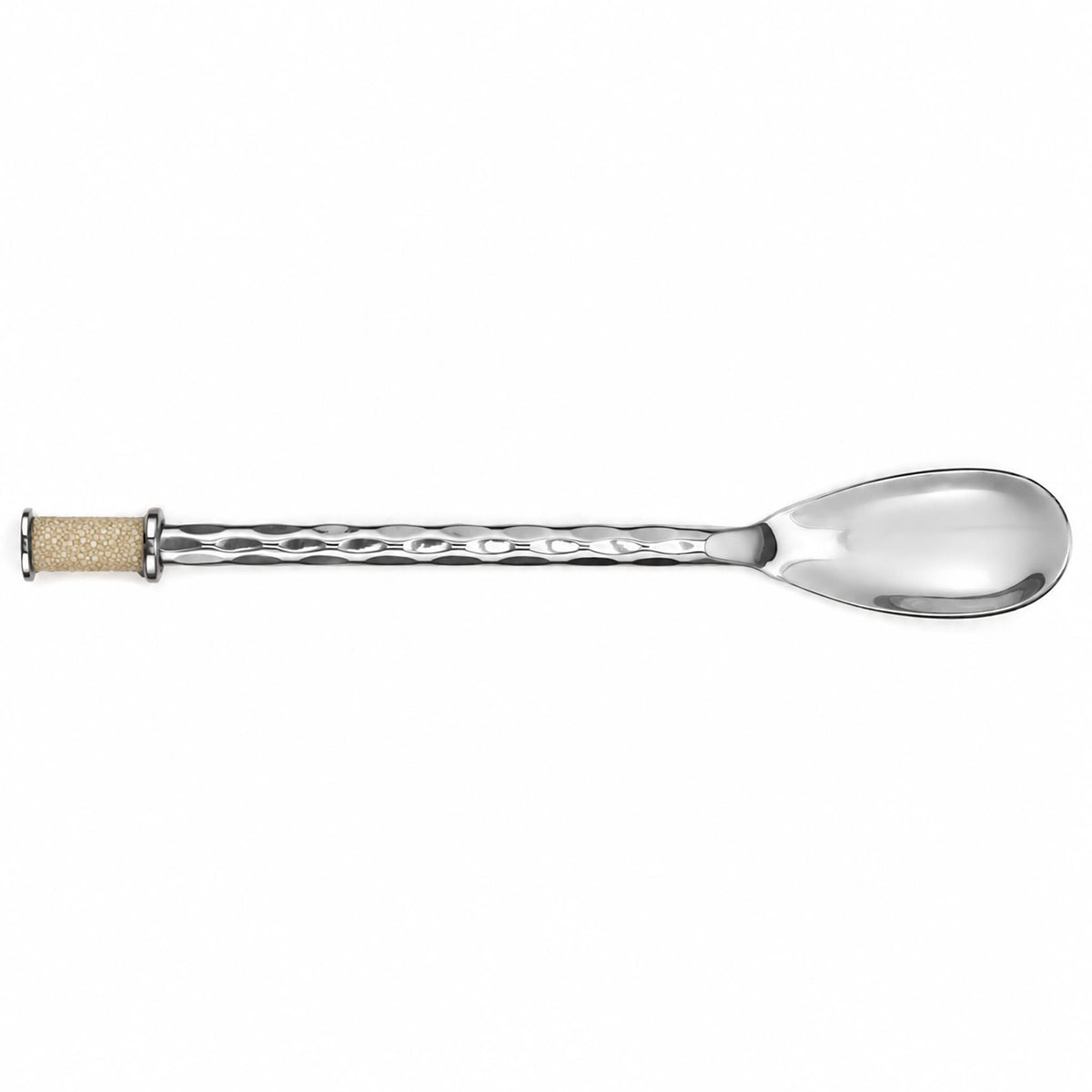 Hand Forged SS Spoon Shagreen Inlay
