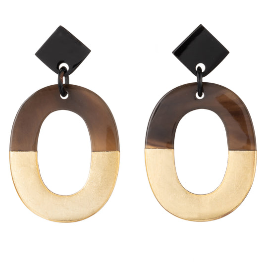 CTE91 Honey Horn Drop Earring With Lacquer On Post