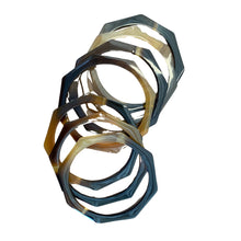 CTB197 Honey Horn Faceted Bangle Set