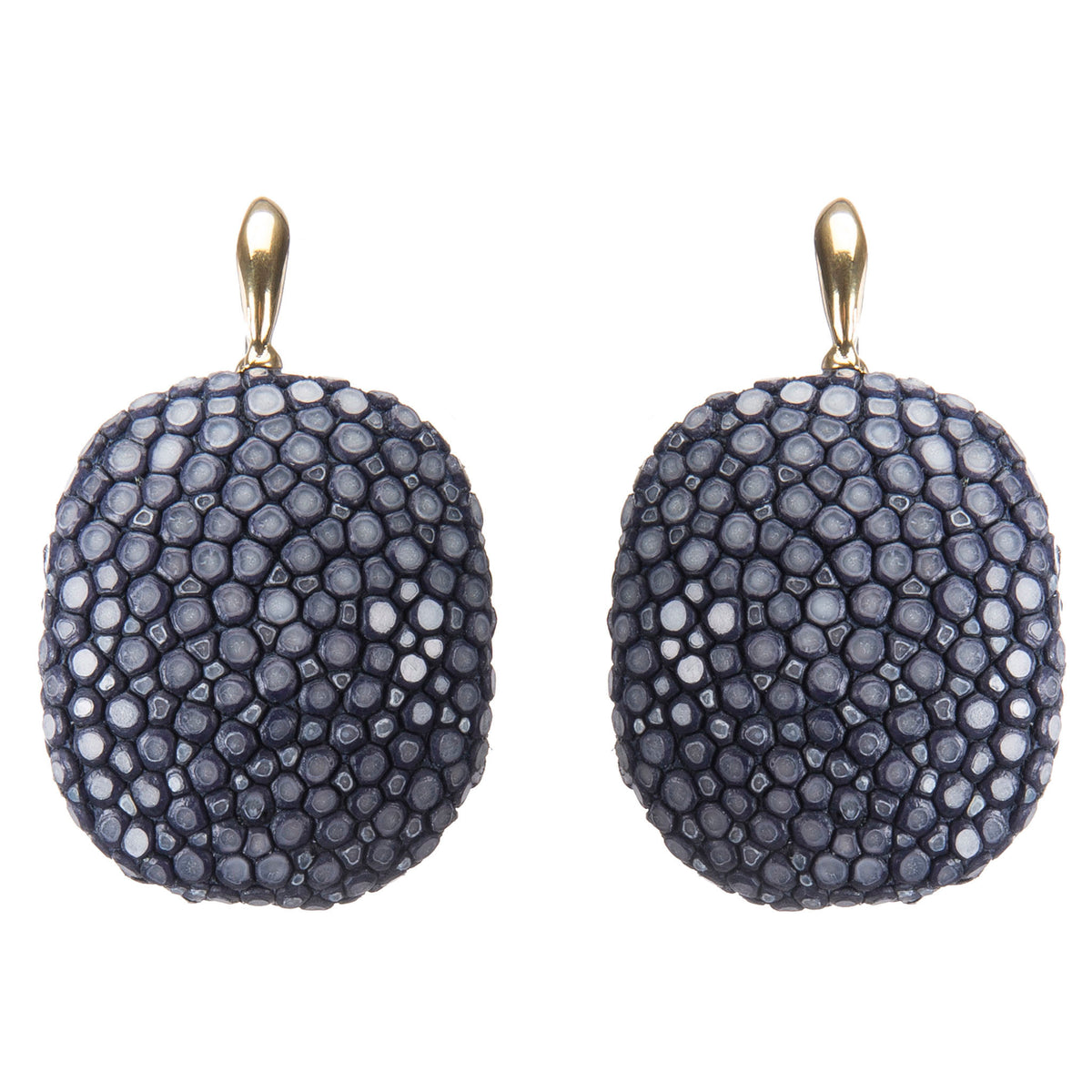 Shagreen Drop on Gold Wire