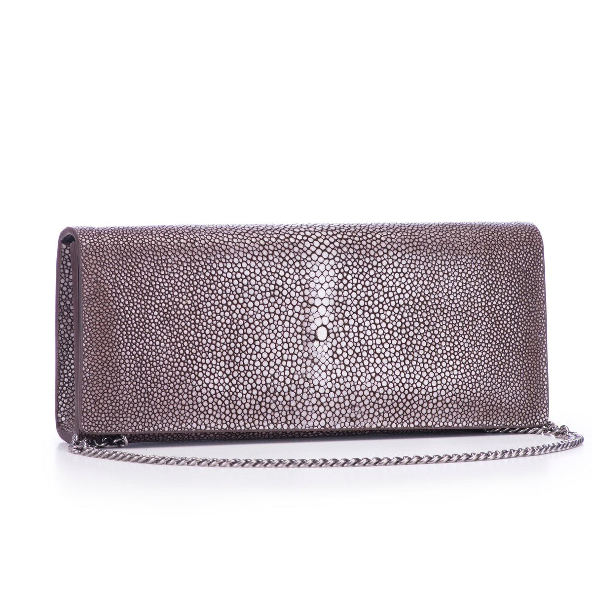 Cleo Shagreen Clutch