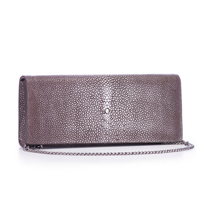 Cleo Shagreen Clutch