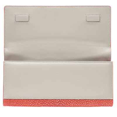 Cleo Shagreen Clutch