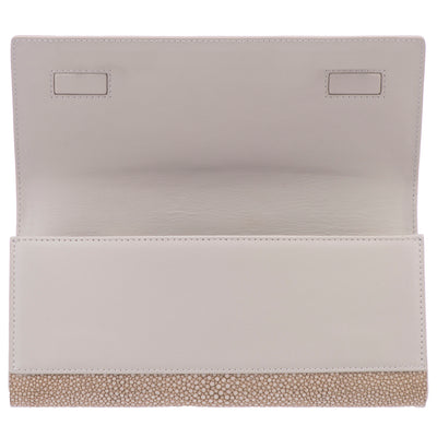 Cleo Shagreen Clutch