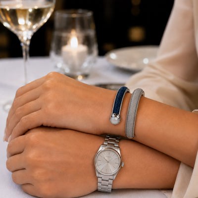 ARIEL Silver And Moonstone Shagreen Cuff