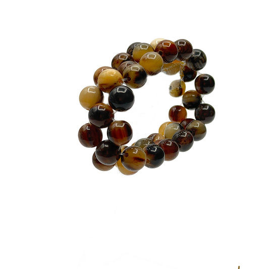 OSB7  Genuine Horn Bead Bracelet