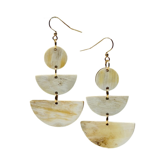 OSE19L Light Horn Graduated Earring on Wire