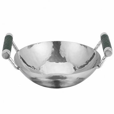 12 in Forged SS Bowl  Shagreen Handles