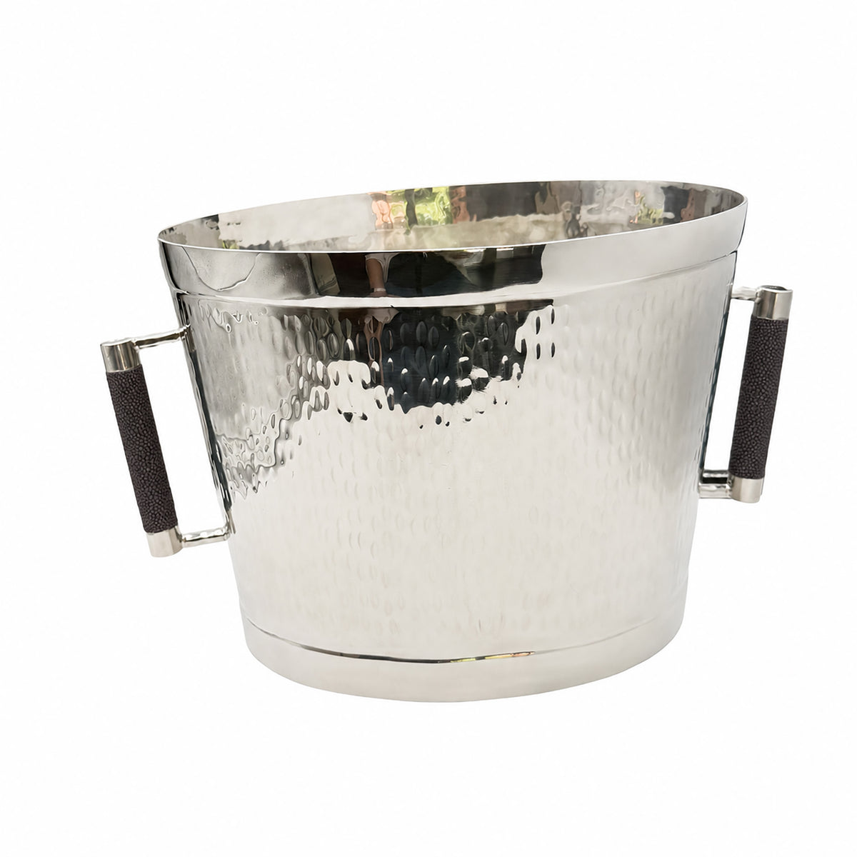 Forged SS Oval Bev Bucket Shagreen Handle