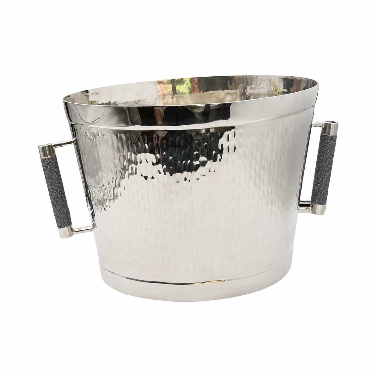 Forged SS Oval Bev Bucket Shagreen Handle