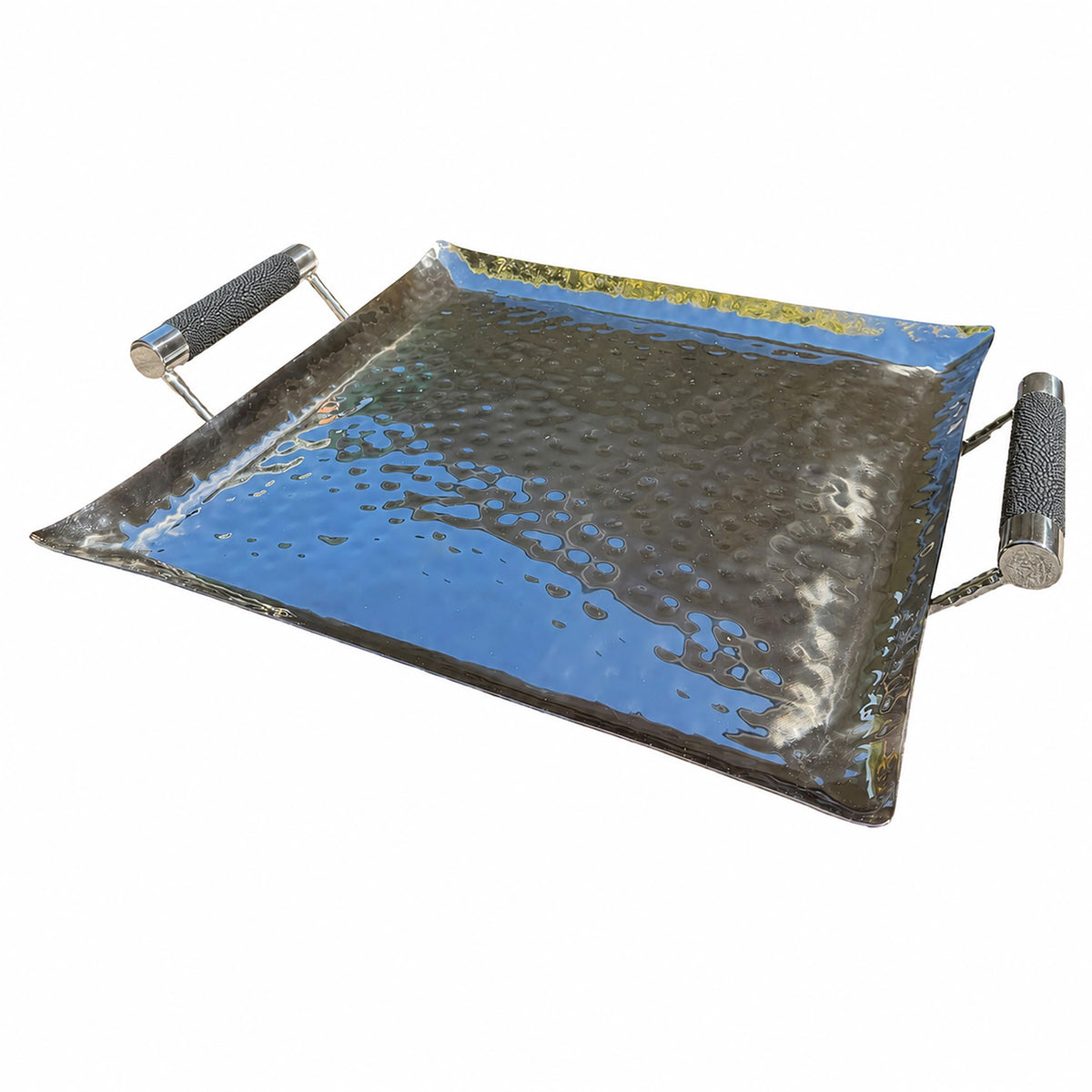 16 x 16 Forged SS Sq Tray Shagreen