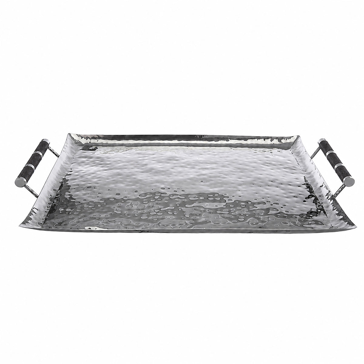 28 x 22 Forged SS Ottoman Tray Shagreen