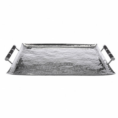 28 x 22 Forged SS Ottoman Tray Shagreen