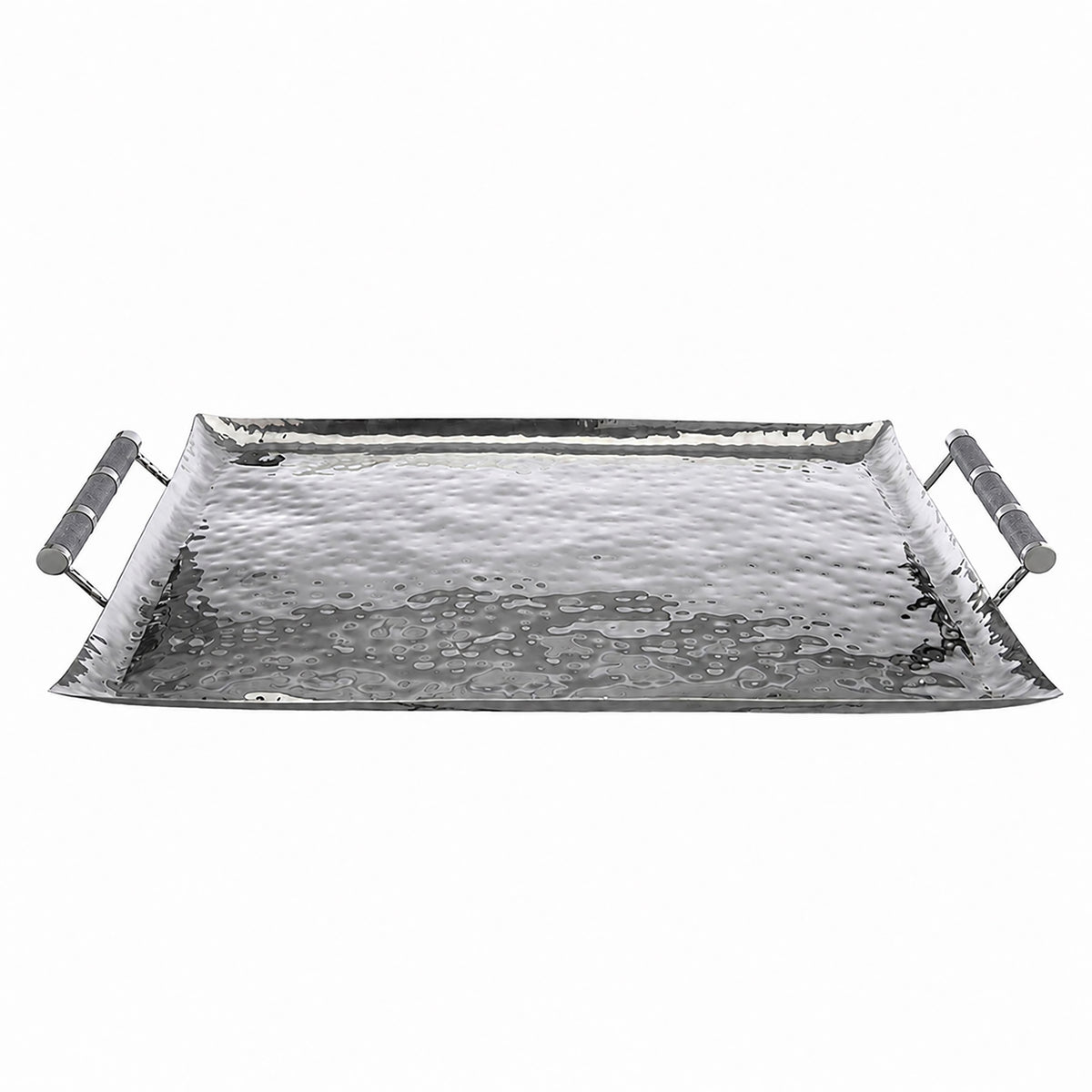 28 x 22 Forged SS Ottoman Tray Shagreen