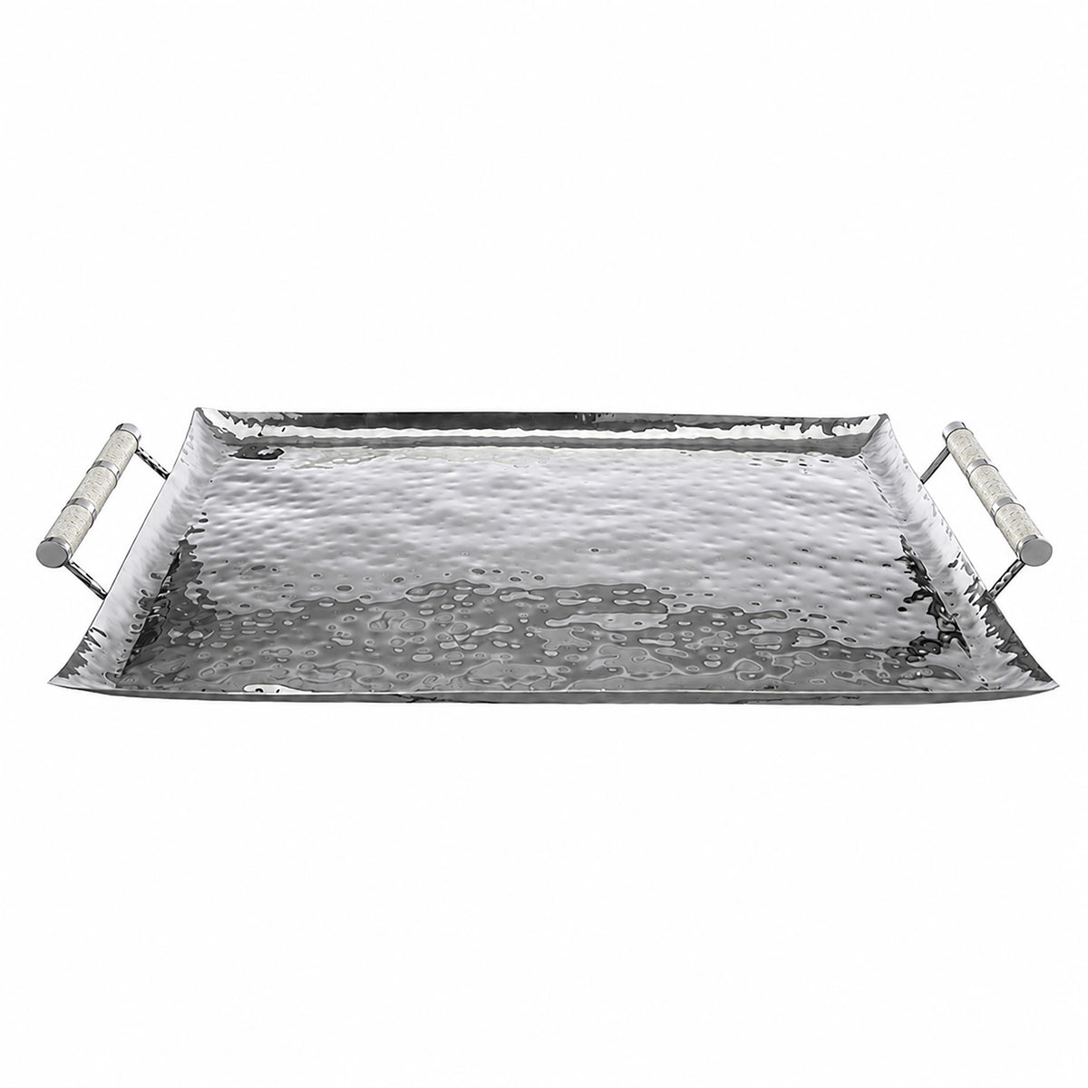 28 x 22 Forged SS Ottoman Tray Shagreen