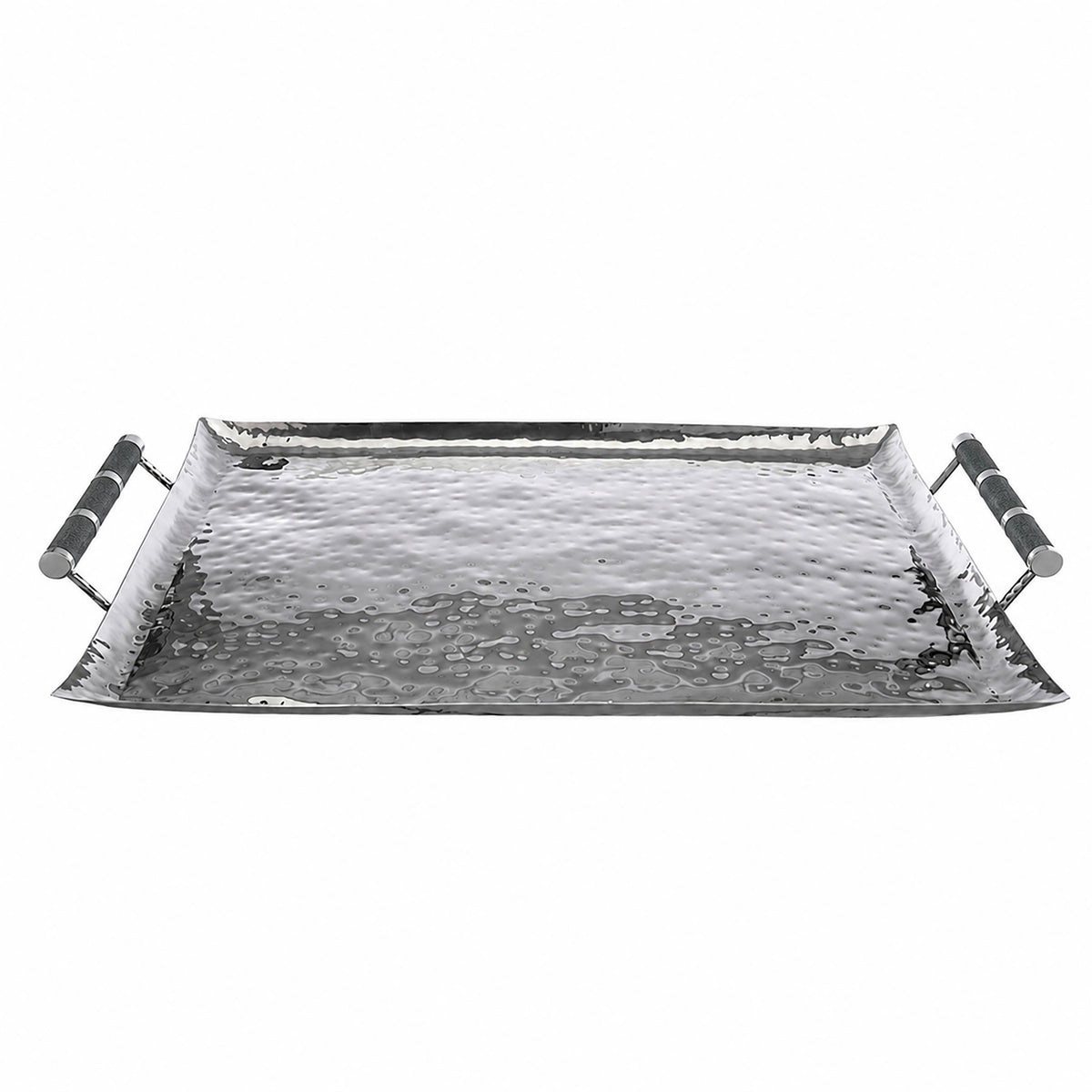 28 x 22 Forged SS Ottoman Tray Shagreen