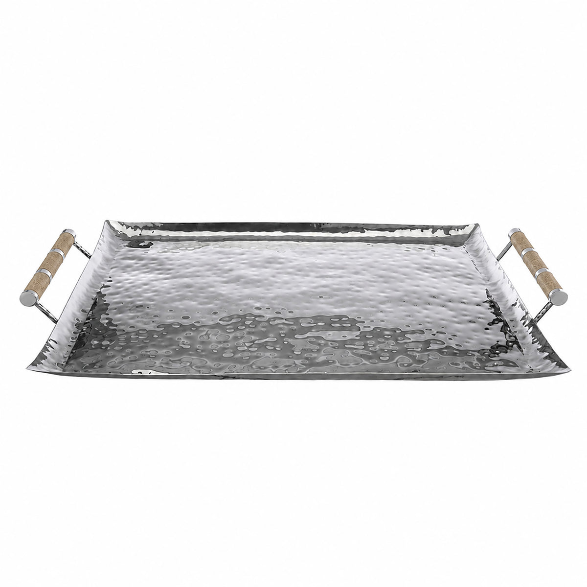 28 x 22 Forged SS Ottoman Tray Shagreen
