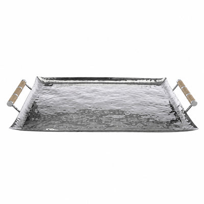 28 x 22 Forged SS Ottoman Tray Shagreen