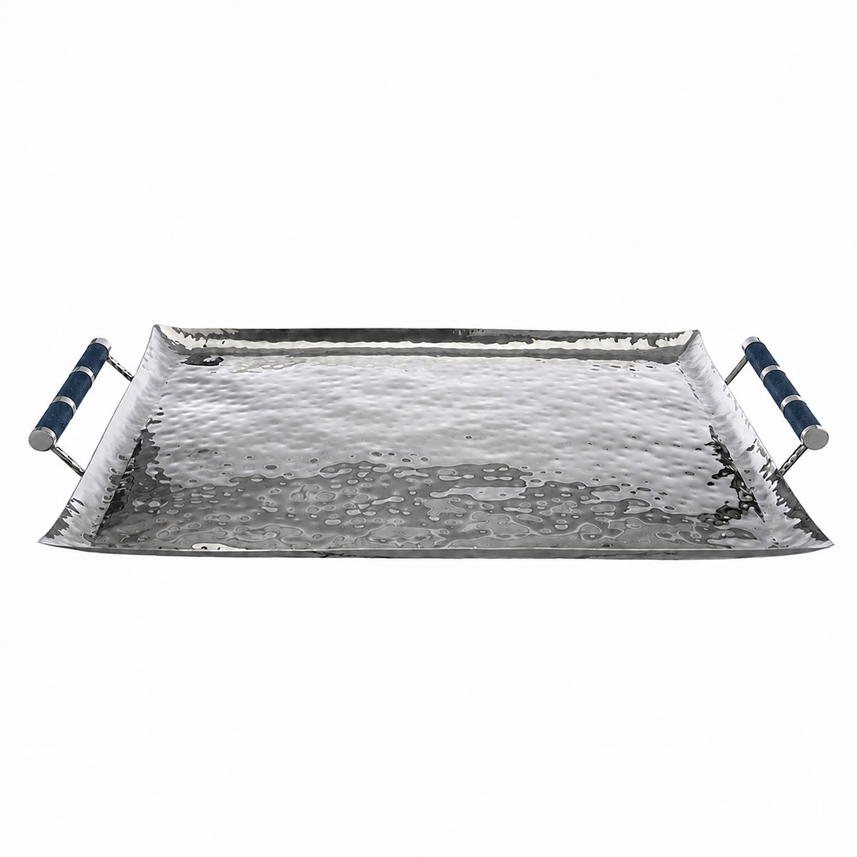 28 x 22 Forged SS Ottoman Tray Shagreen