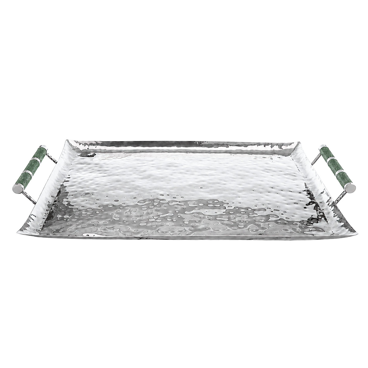 28 x 22 Forged SS Ottoman Tray Shagreen
