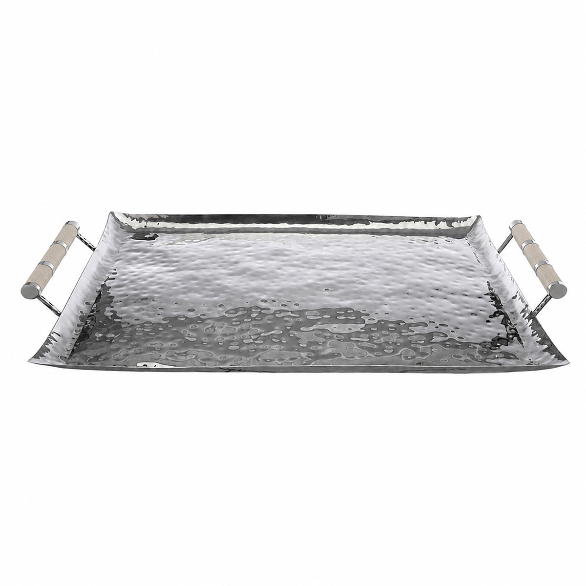 28 x 22 Forged SS Ottoman Tray Shagreen