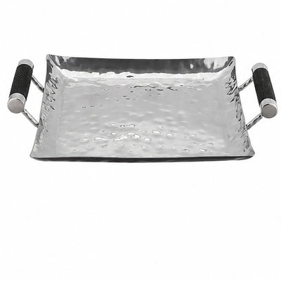 12 x 12 Hand Forged SS Sq Tray Shagreen