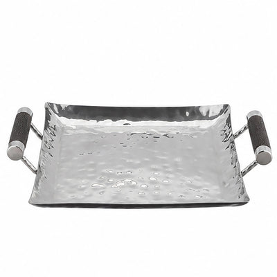 12 x 12 Hand Forged SS Sq Tray Shagreen