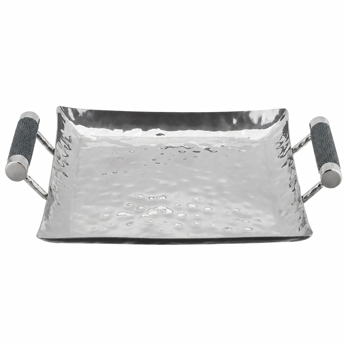 12 x 12 Hand Forged SS Sq Tray Shagreen