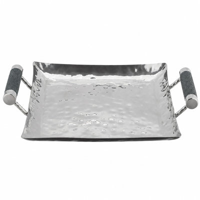12 x 12 Hand Forged SS Sq Tray Shagreen