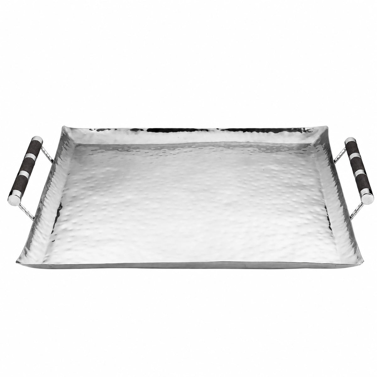 24 x 24 Forged SS Ottoman Tray Shagreen