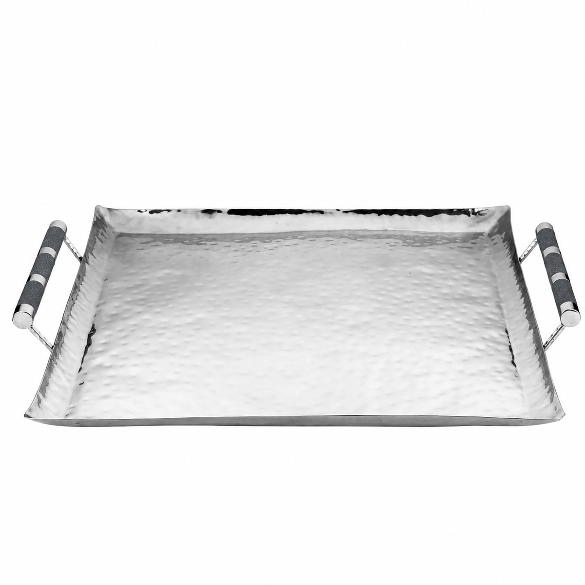 24 x 24 Forged SS Ottoman Tray Shagreen