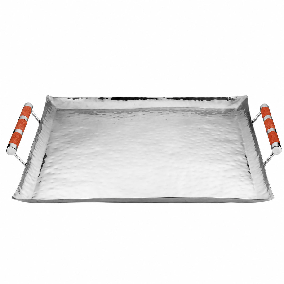 24 x 24 Forged SS Ottoman Tray Shagreen