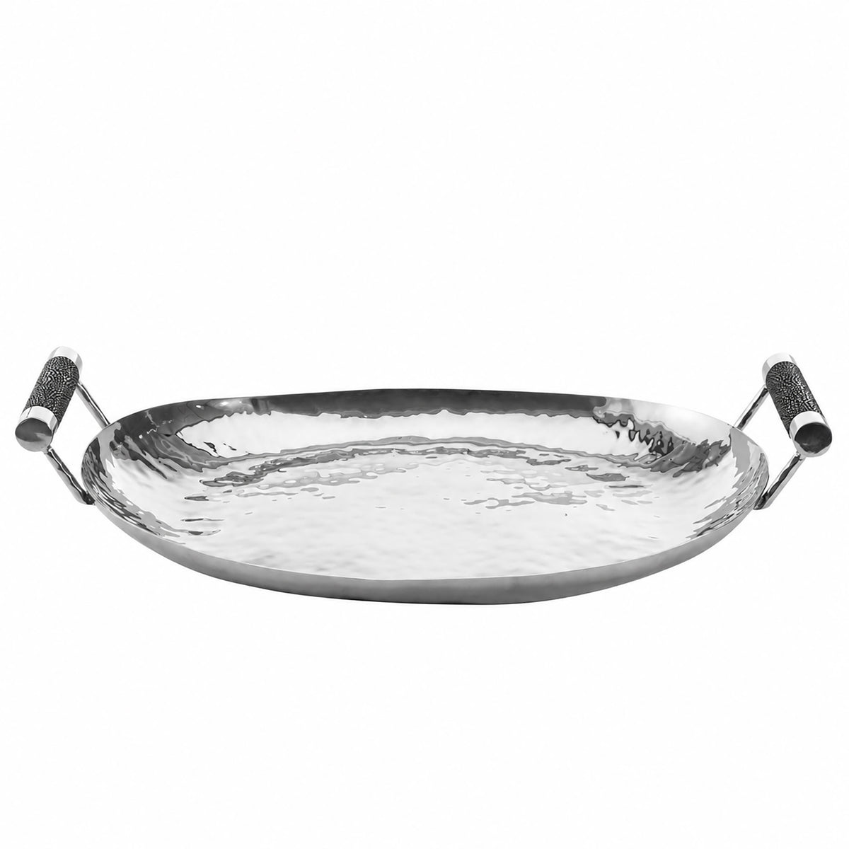 18 Hand Forged SS Oval Tray Shagreen