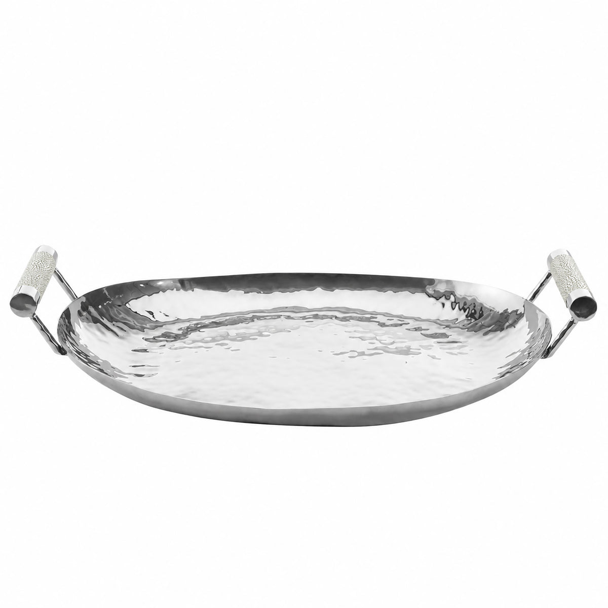18 Hand Forged SS Oval Tray Shagreen