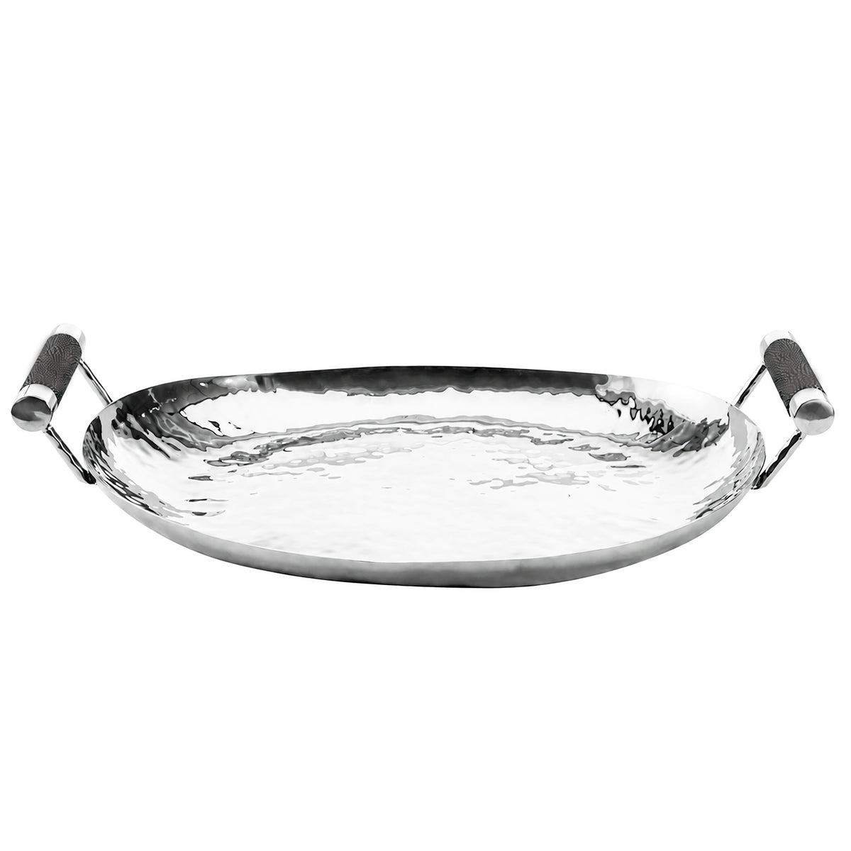 18 Hand Forged SS Oval Tray Shagreen