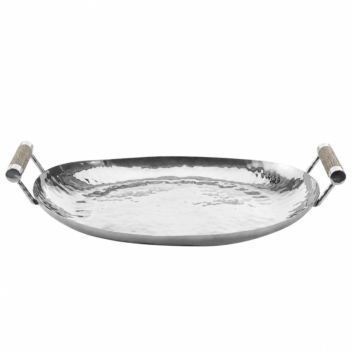 18 Hand Forged SS Oval Tray Shagreen