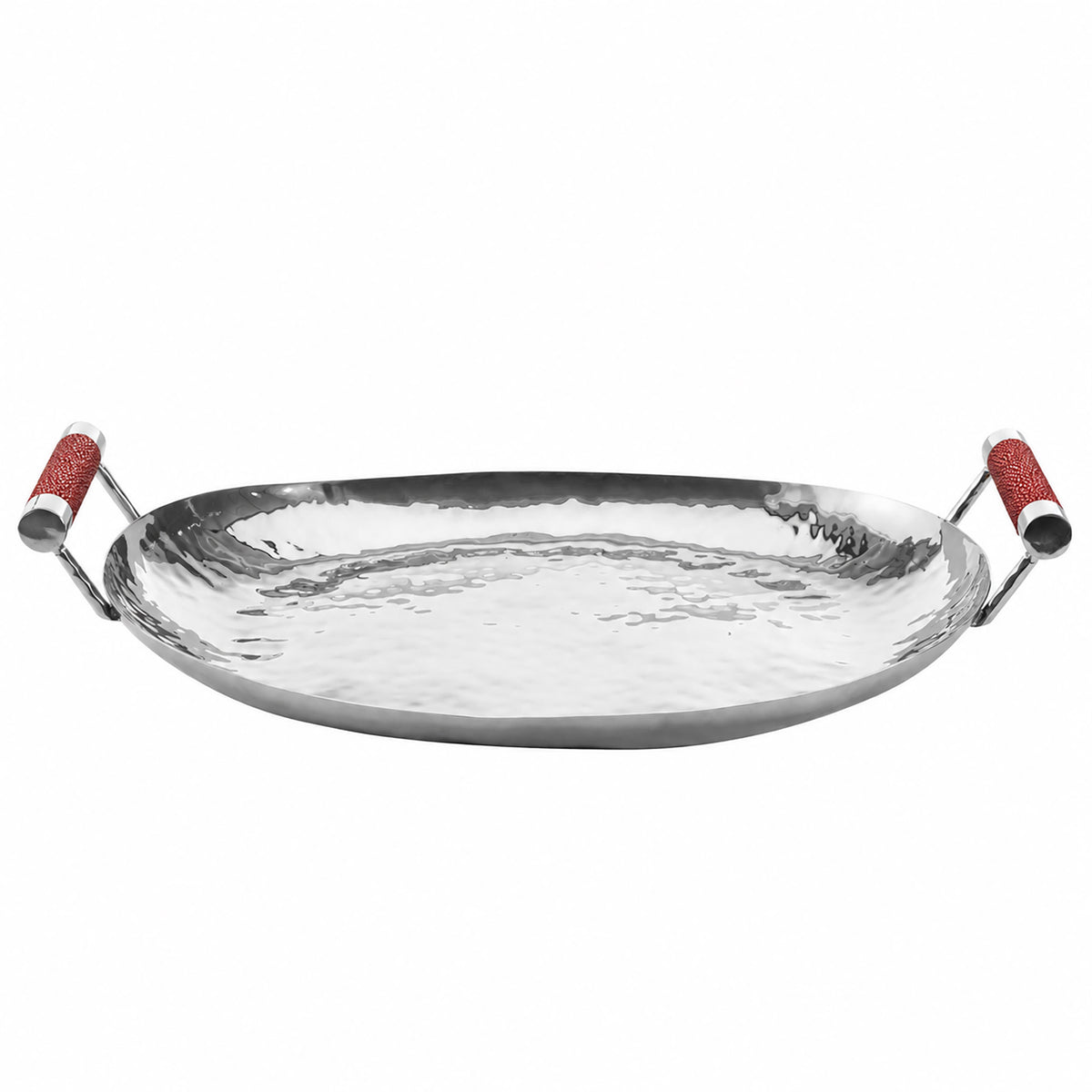 18 Hand Forged SS Oval Tray Shagreen