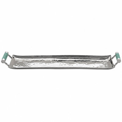 20 x 6 Forged Sq SS Tray Shagreen Handles